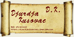 Đurđa Kusovac vizit kartica